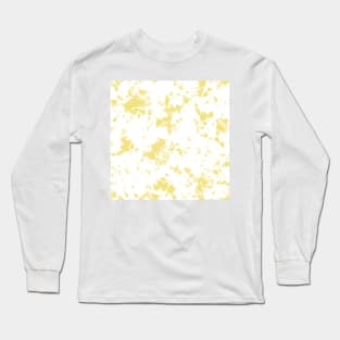 Buttercup yellow and white Storm - Tie-Dye Shibori Texture Long Sleeve T-Shirt